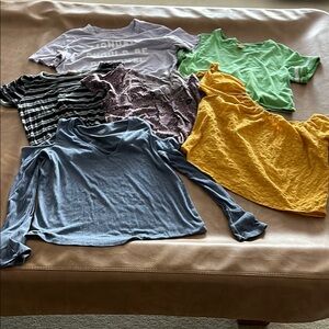 Colorful Juniors Shirt Collection Size Large. Brands are all different.